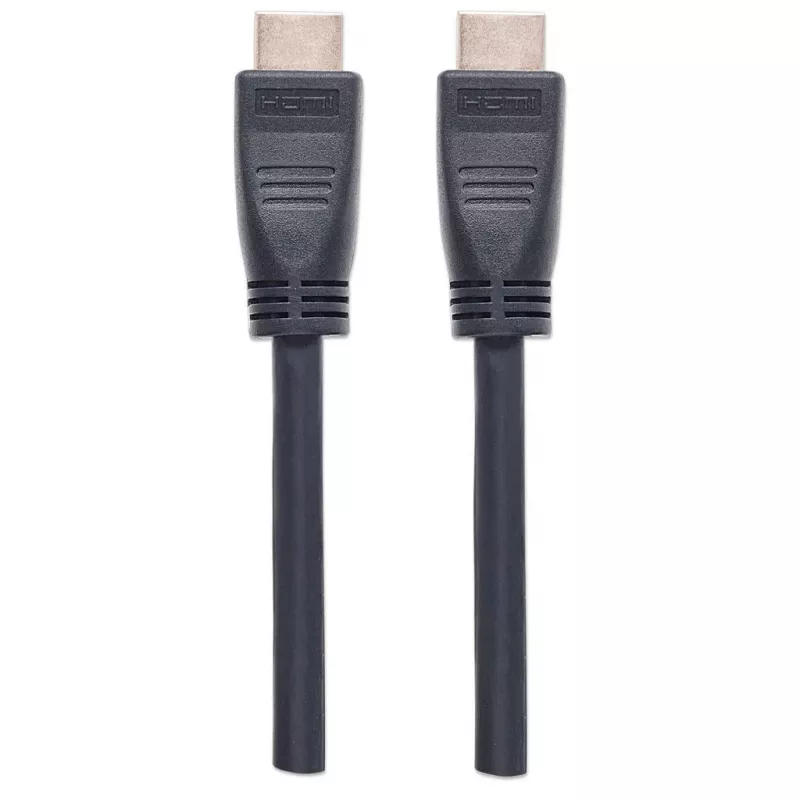 Manhattan HDMI 4K@60Hz kabelis su eternetu – CL3 reitingas, 8 m, tinkamas montavimui sienoje, visiems 4K ir 1080p/HD poreikiams – atnaujinant dabar ar pasiruošus ateičiai, kištukas–kištukas, juodas, Ultra HD 4k x 2k, garantija visam laikui, „Premium High Speed“