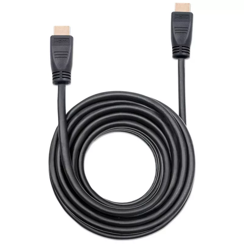 Manhattan HDMI 4K@60Hz kabelis su eternetu – CL3 reitingas, 8 m, tinkamas montavimui sienoje, visiems 4K ir 1080p/HD poreikiams – atnaujinant dabar ar pasiruošus ateičiai, kištukas–kištukas, juodas, Ultra HD 4k x 2k, garantija visam laikui, „Premium High Speed“