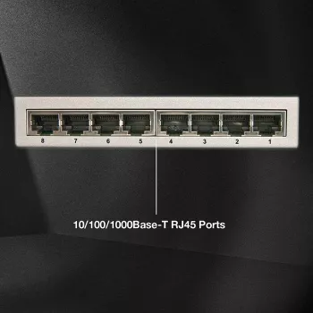 Lindy tinklo komutatorius – Gigabit, Stalinis, 8 prievadų, 10/100/1000