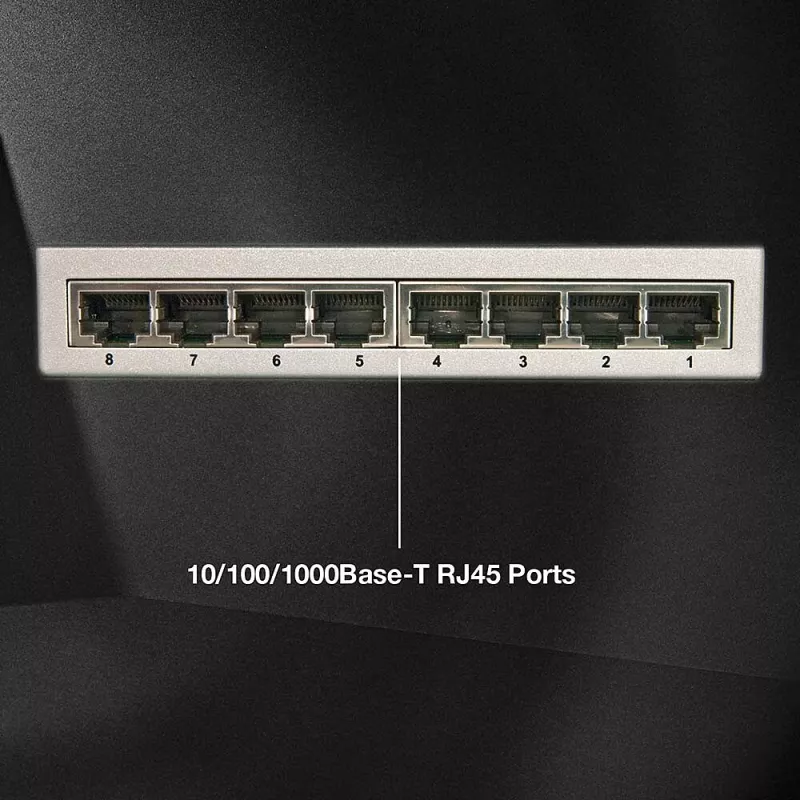 Lindy tinklo komutatorius – Gigabit, Stalinis, 8 prievadų, 10/100/1000
