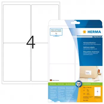 Adresų etikečių Premium HERMA 4503 A4 99,1x139 mm 100 vnt.