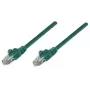 Intellinet tinklo kabelis, Cat5e, 10 m, žalias, CCA, U/UTP, PVC, RJ45, auksuoti kontaktai, besipainiojantis, apsauga, garantija visam laikui