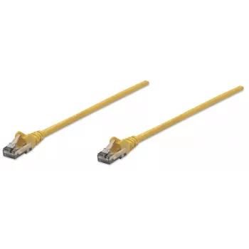Intellinet tinklo kabelis, Cat6, 10 m, geltonas, CCA, U/UTP, PVC, RJ45, paauksuoti kontaktai, neužsikabinantis, su apsaugine įmaute, garantija visam tarnavimo laikui