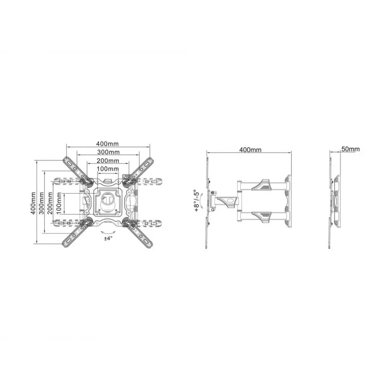 Multibrackets M VESA Flexarm M Full Motion Single 20 kg 32-55 colių