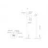 Multibrackets M Pro Series vieno stulpo grindų stovas 10 kg talpos 17.8-76.2 cm