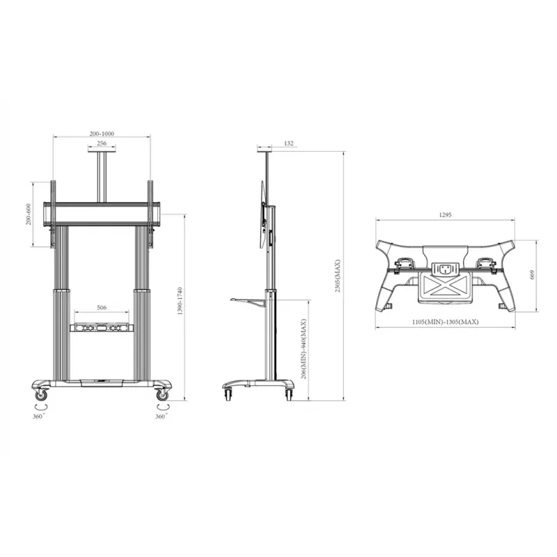 Multibrackets M Public Floorstand Dual Pillar 180 HD