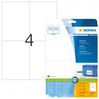 Lipnus spausdintuvo lipdukas HERMA Labels Premium A4 105x148 mm