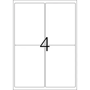 Lipnios spausdintuvo etiketės HERMA 9534 A4 lauko plėvelė 99,1x139 mm