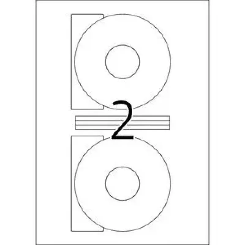 CD etiketės HERMA A4 Ø 116 mm baltas popierius matinis nepermatomas 200 vnt.