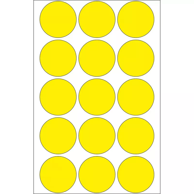 Universalios etiketės HERMA 2271 apvalios geltonos Ø 32 mm 480 vnt.