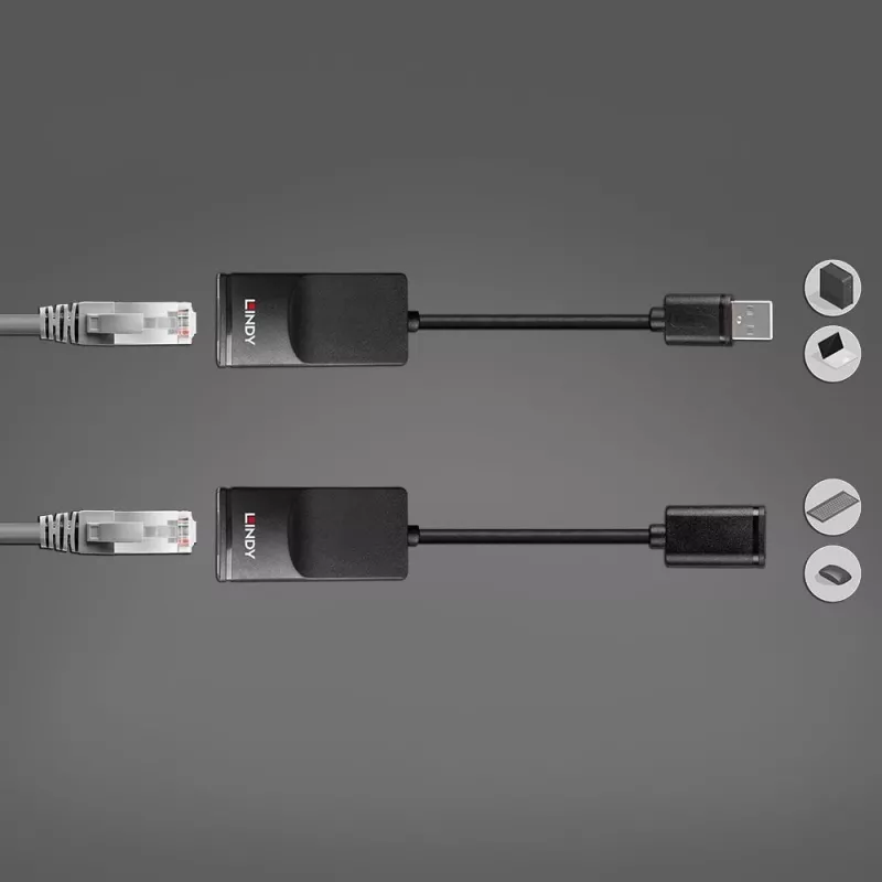 “Lindy” 60 m USB 1.1 Cat.6 prailgintuvas Basic, tinklo siųstuvas-imtuvas