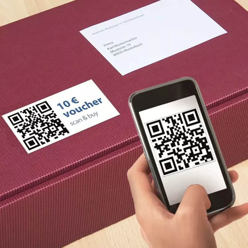 Lipnios spausdintuvo etiketės HERMA QR kodų etiketės 9643