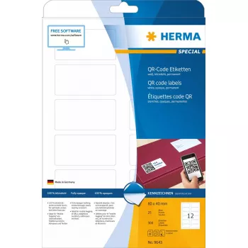 Lipnios spausdintuvo etiketės HERMA QR kodų etiketės 9643