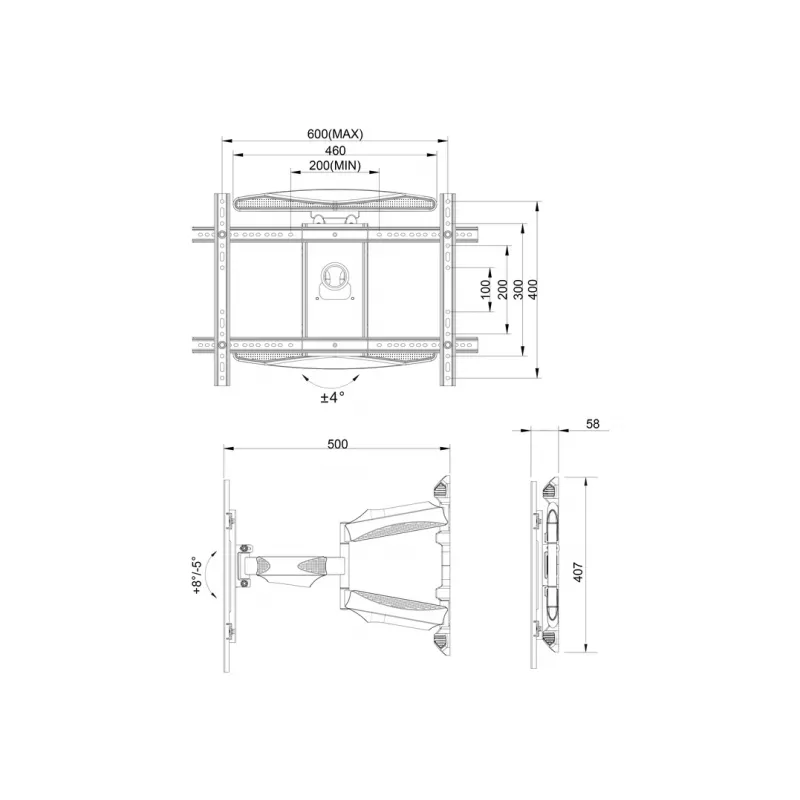 Full Motion Dual Monitor Mount Multibrackets M VESA Flexarm XL