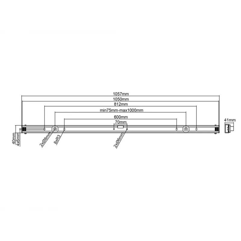 Multibrackets M Universalus sieninis laikiklis Juoda Large