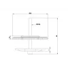 Multibrackets M VESA Deskmount Officeline Grommet Base juodas