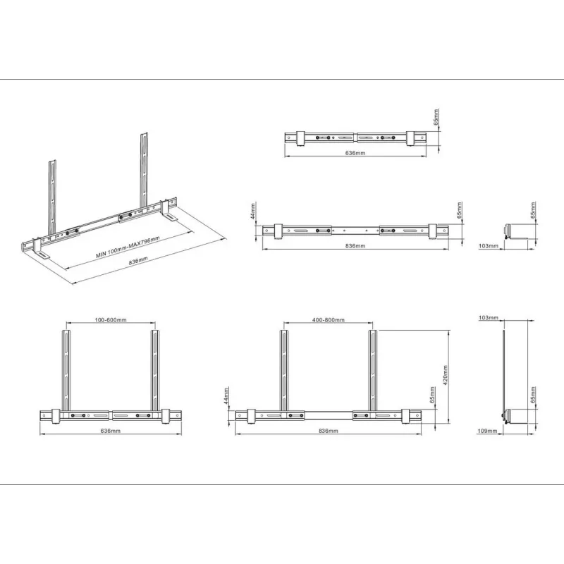 Multibrackets M Universal Soundbar Mount 55 inch-110 inch Juoda 10 kg