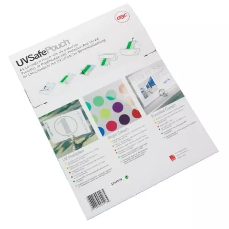 GBC Laminavimo plėvelė A4 UV saugi 150 mikronų, blizgi, A4, 100 vnt.