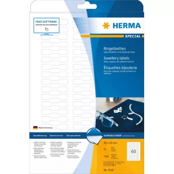 Lipni spausdintuvo etiketė HERMA 5116 A4 49x10 mm 1500 vnt.