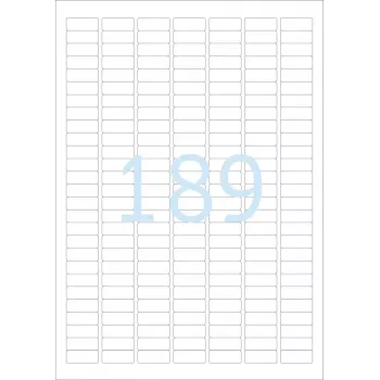 Lipnios spausdintuvo etiketės HERMA Labels A4 25,4x10 mm baltos itin stipriai prilimpančios popierinės matinės 4725 vnt.