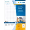 Lipnios spausdintuvo etiketės HERMA Labels A4 25,4x10 mm baltos itin stipriai prilimpančios popierinės matinės 4725 vnt.