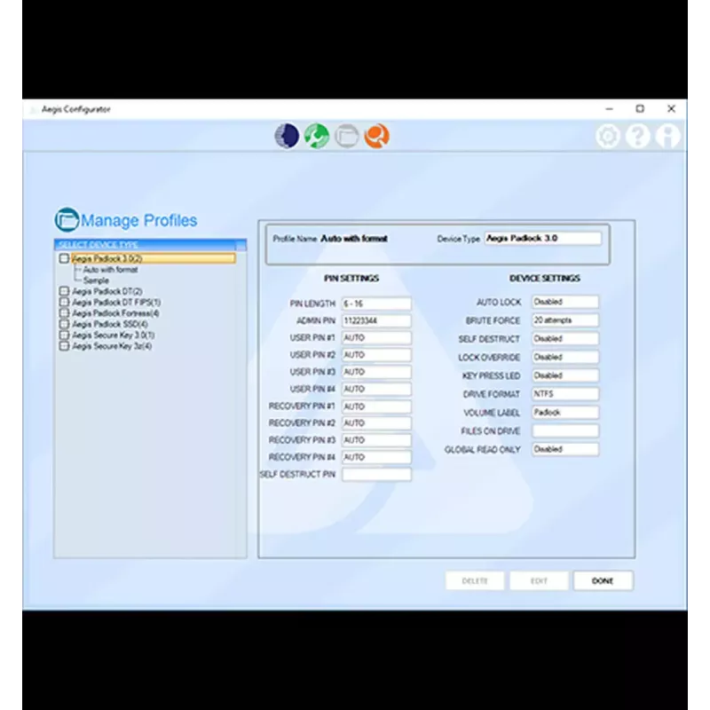 USB šakotuvas Apricorn Aegis Configurator AP-CONFIG-KIT-EMEA