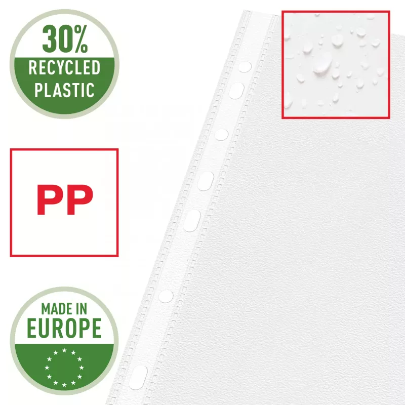 Esselte Quality Pocket A3 Landscape, 30% perdirbto plastiko prieš vartojimą