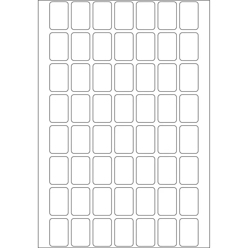 Daugiafunkcinės etiketės HERMA 12x18 mm baltos Nuimamos/nuvalomos popierius matinis
