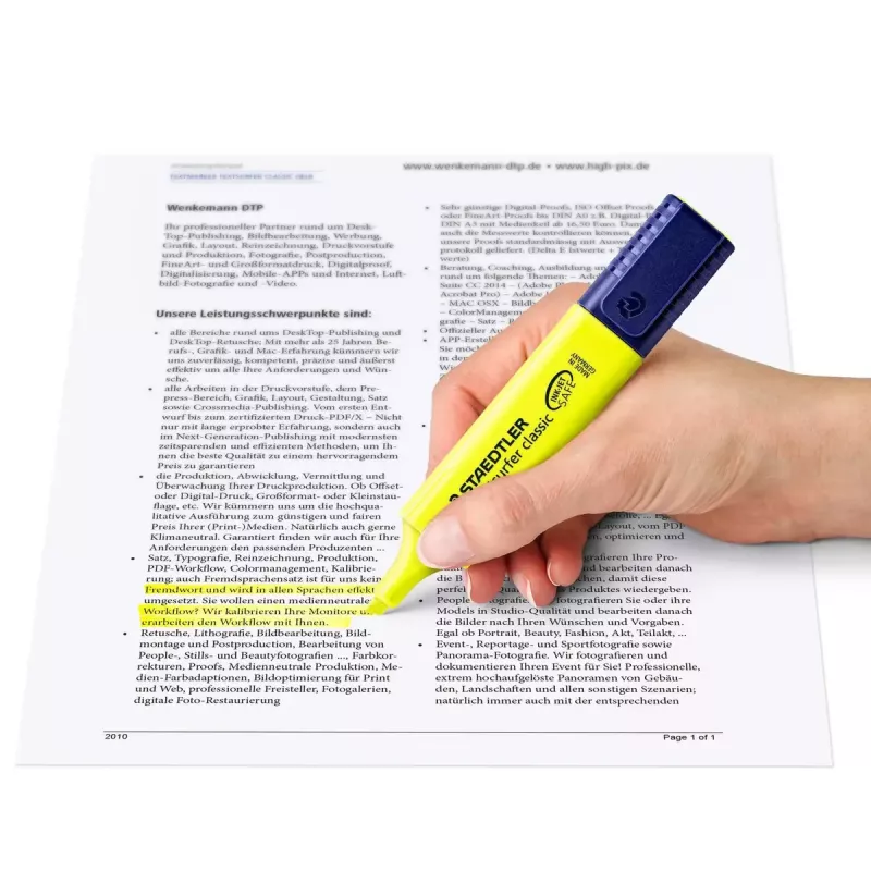 Marker Staedtler Textsurfer classic 364 Chisel tip Blue Green Pink Geltona