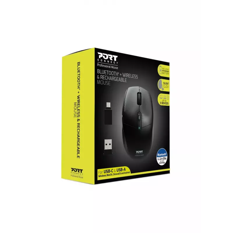 Pelė Port Designs 900715 RF Wireless + Bluetooth