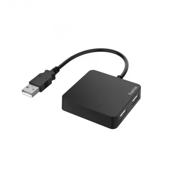 Hama 00200121 sąsajos šakotuvas USB 2.0 480 Mbit/s juodas