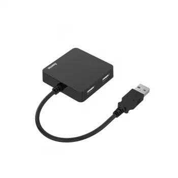 Hama 00200121 sąsajos šakotuvas USB 2.0 480 Mbit/s juodas