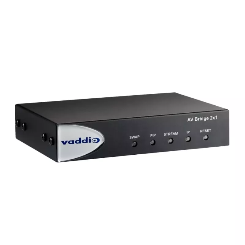 Vaddio AV Bridge 2x1, 1920 x 1080 pikselių, 60 kadrų per sekundę, juoda, 0 - 40 °C, 20 - 80%, 480,8 mm