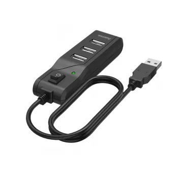Hama 00200118 sąsajos šakotuvas USB 2.0 480 Mbit/s juoda