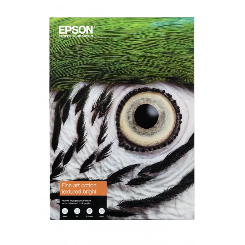 Epson Fine Art Cotton Textured Bright A4 25 lapai, matinis, dailės popierius, 300 g/m², 25 lapai