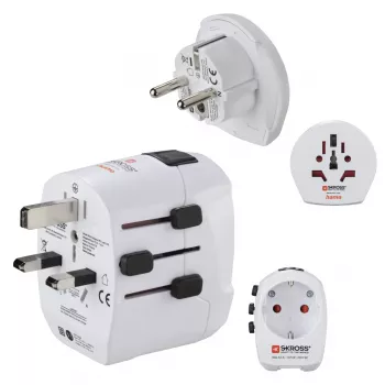 Hama World Travel Pro Light USB maitinimo adapteris universalus Baltas