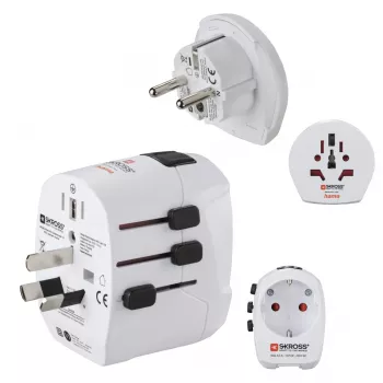 Hama World Travel Pro Light USB maitinimo adapteris universalus Baltas