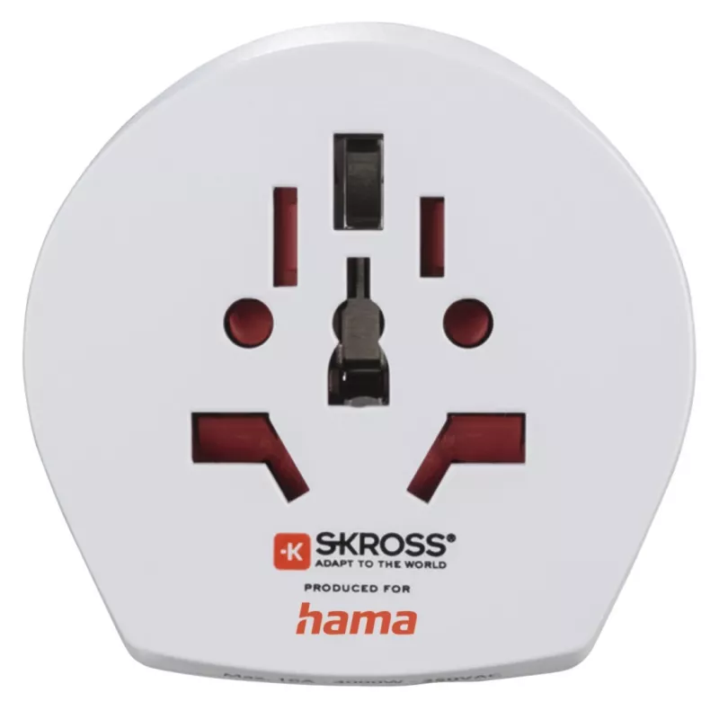 Hama World Travel Pro Light USB maitinimo adapteris universalus Baltas
