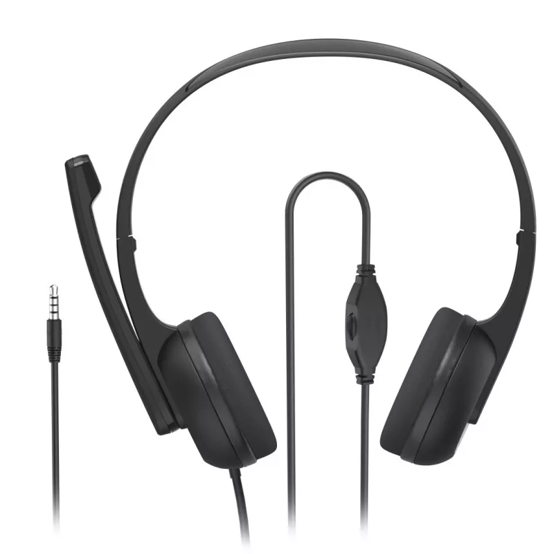 Hama HS-P150 V2 laisvų rankų įranga laidinė galvos juosta biurui / skambučių centrui juoda