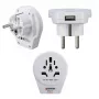 Hama World to Europe USB maitinimo kištuko adapteris, universalus, baltas