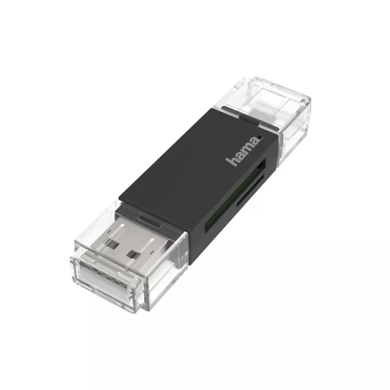 Kortelių skaitytuvas Hama 00200130 USB/Micro-USB Juoda