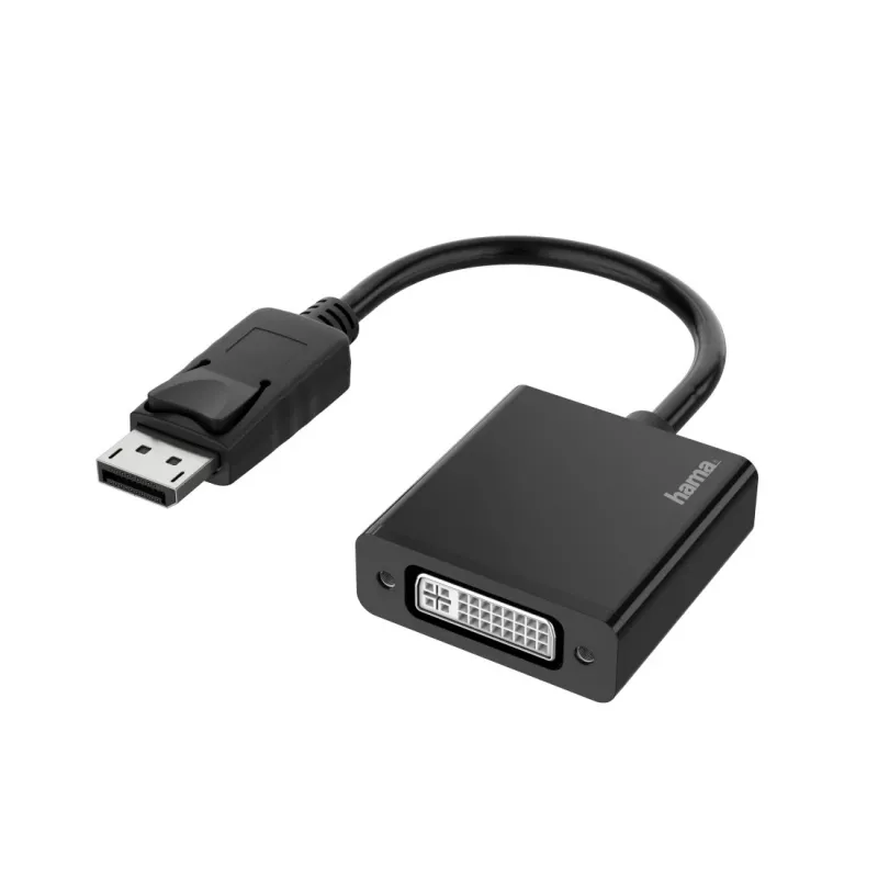 Hama 00200336 vaizdo kabelio adapteris DisplayPort DVI-I juoda
