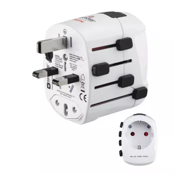 Hama World Travel Pro maitinimo kištuko adapteris Universalus Balta