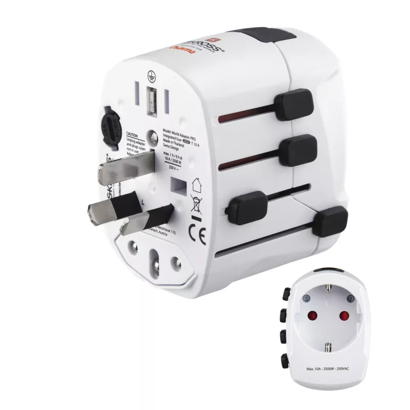 Hama World Travel Pro maitinimo kištuko adapteris Universalus Balta