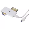 Hama USB 3.0 kelių kortelių skaitytuvas, SD/microSD/CF/MS, baltas