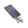 Equip Card Reader su USB 3.0 šakotuvu, OTG, MicroSD (TransFlash), MicroSDHC, SD, SDHC, Pilka, CE & RoHS, USB 3.2 Gen 1 (3.1 Gen 1) Type-A/Type-C, 202 mm, 12 mm