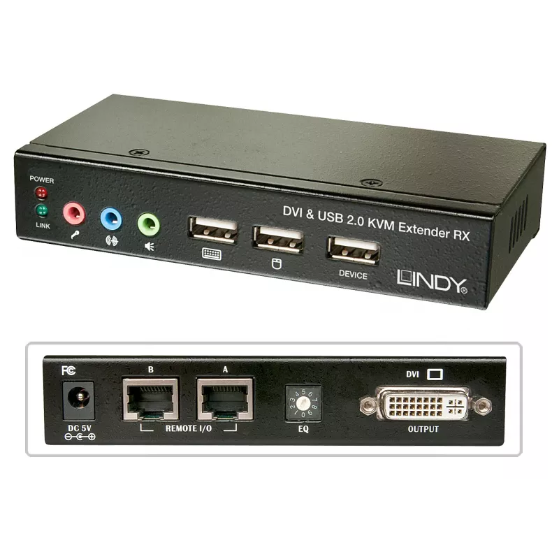 Lindy 39377 KVM jungiklis Juoda