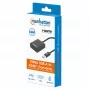 Manhattan USB-A į HDMI kabelis, 1080p@60Hz, konvertuoja USB 3.2 Gen1 (dar žinomas kaip USB 3.0) signalą į HDMI, 15cm, juodas, kištukas į lizdą, trejų metų garantija