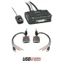 Lindy 2 prievadų DVI-D Single Link, USB 2.0 ir garso KVM kompaktiškas jungiklis