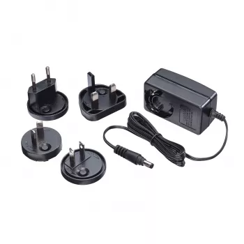 Lindy 12 V DC 1,25 A kelių šalių maitinimo šaltinis, 5,5/2,1 mm, 100–240 V, 50/60 Hz, 15 W, 12 V, AC į DC, 1,25 A